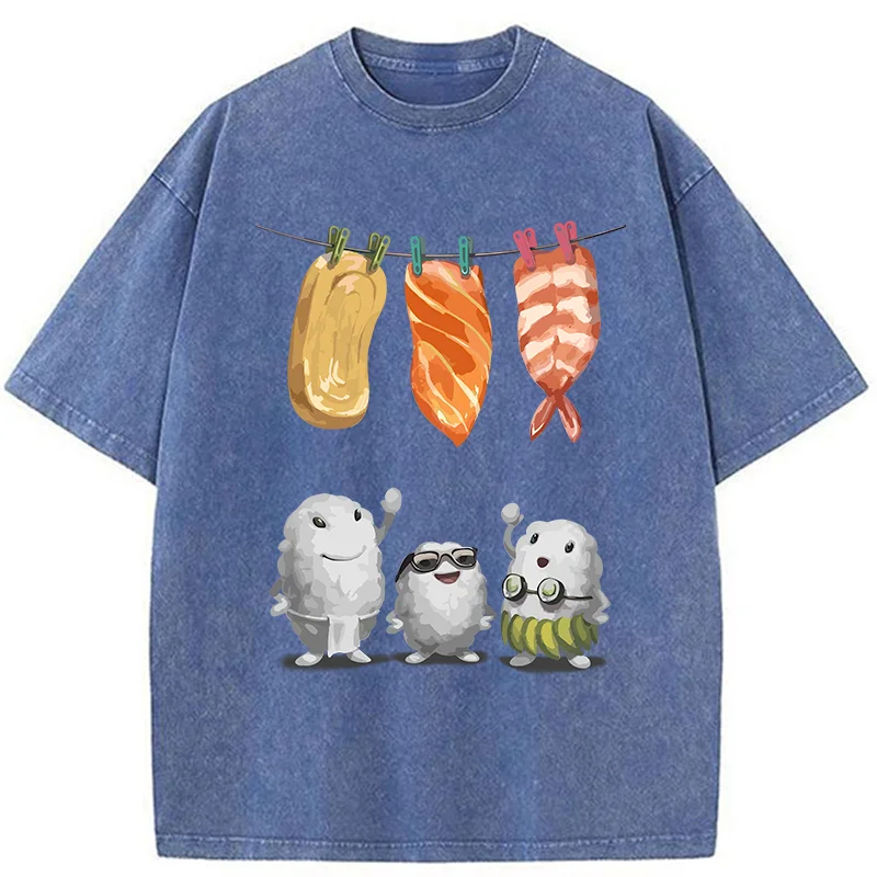 Tokyo-Tiger Sushis Are Drying Their Clothes Washed T-Shirt