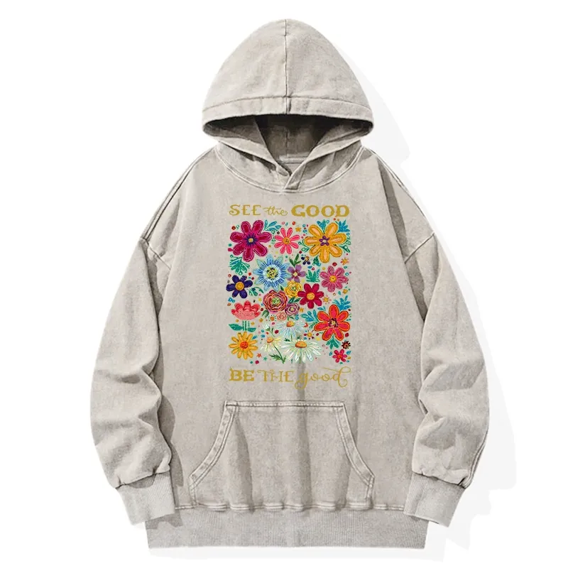 Tokyo-Tiger Flower：See The Good Be The Good Washed Hoodie