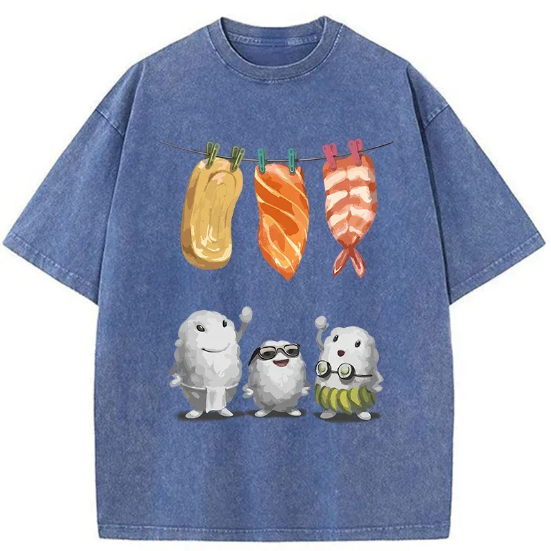 Tokyo-Tiger Sushis Are Drying Their Clothes Washed T-Shirt