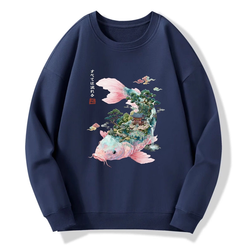 Tokyo-Tiger Journey Of The Flowing Koi Classic Sweatshirt