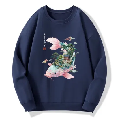 Tokyo-Tiger Journey Of The Flowing Koi Classic Sweatshirt