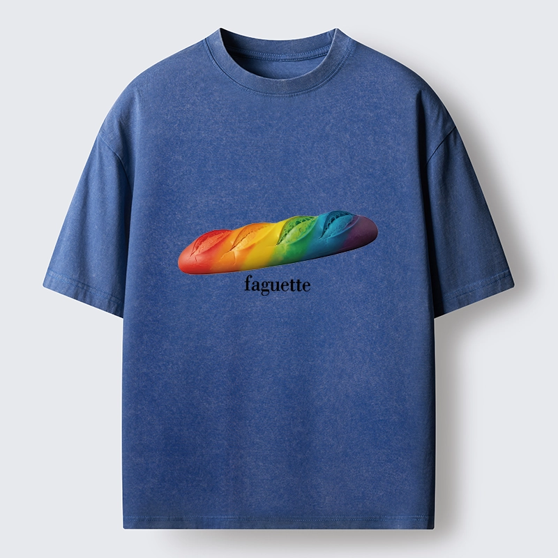 Tokyo-Tiger Pride Baguette Colorful Vibe Washed T-Shirt