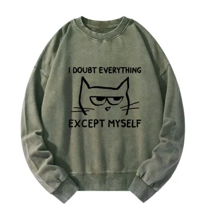 Tokyo-Tiger Confident Kitten Washed Sweatshirt