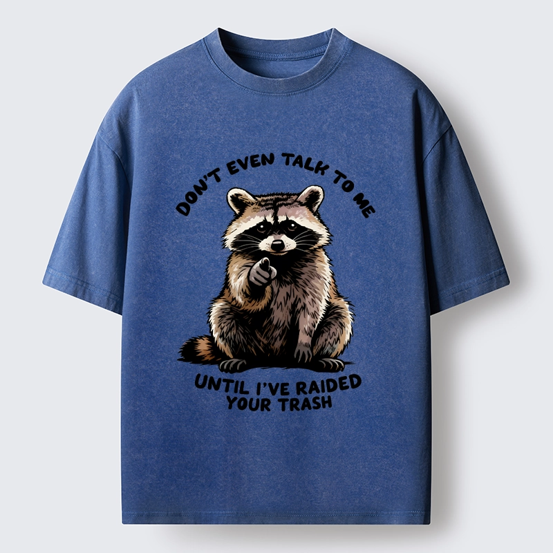 Tokyo-Tiger Don't Talk To Me Raccoon Vibe Washed T-Shirt