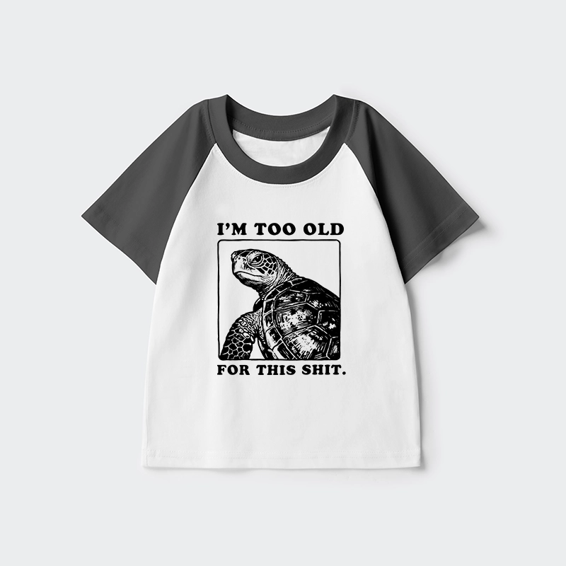 Tokyo-Tiger Turtle I Quit Meme Energy Kids Raglan T-shirt