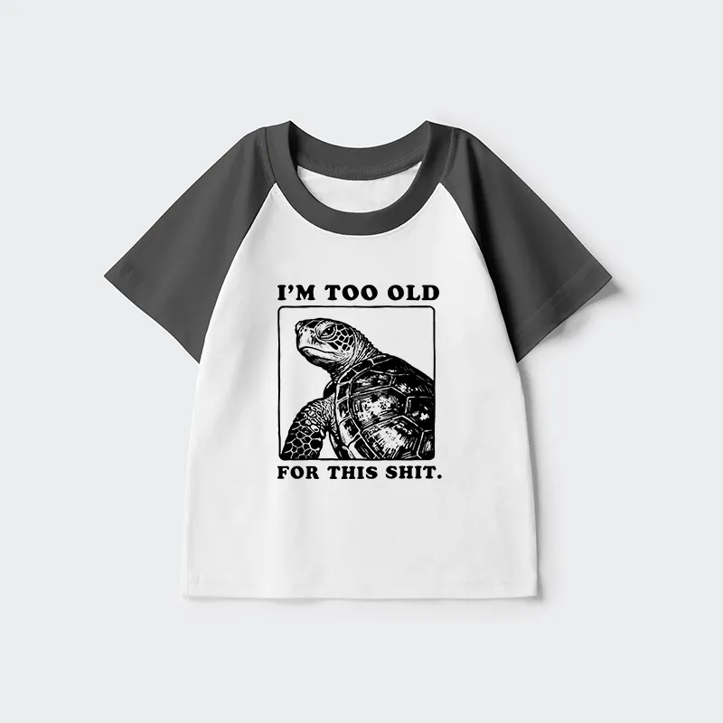 Tokyo-Tiger Turtle I Quit Meme Energy Kids Raglan T-shirt
