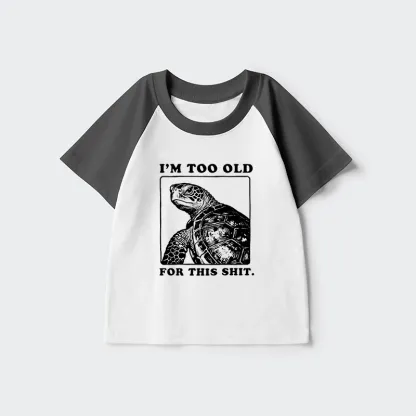 Tokyo-Tiger Turtle I Quit Meme Energy Kids Raglan T-shirt