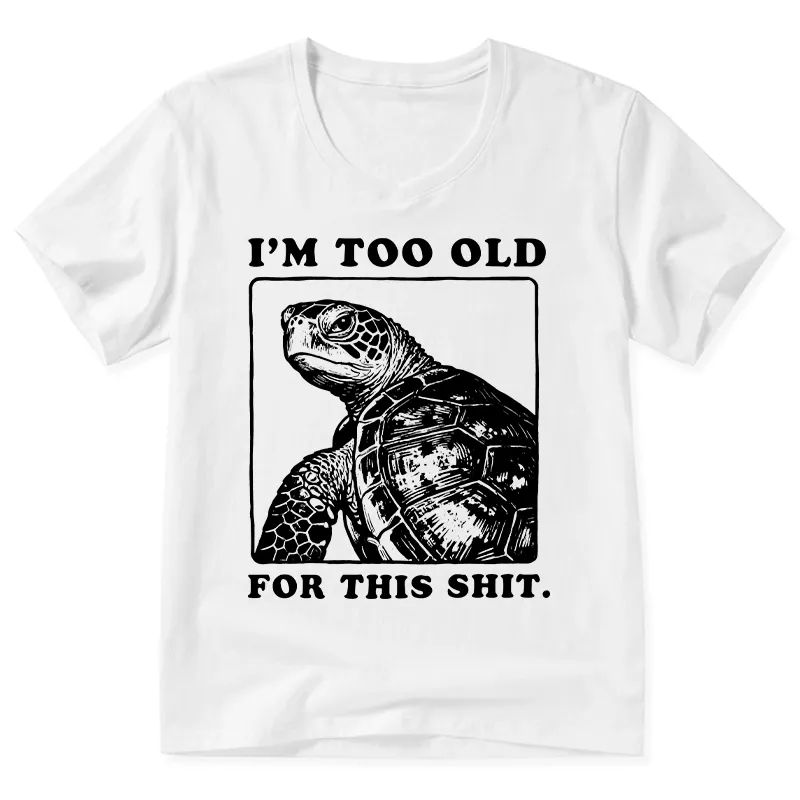 Tokyo-Tiger Turtle I Quit Meme Energy V-Neck Classic T-Shirt