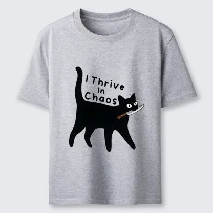 Tokyo-Tiger Chaotic Black Cat With Knife Classic T-Shirt