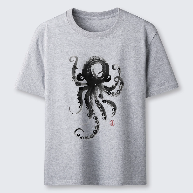Tokyo-Tiger Japanese Ink Octopus Art Classic T-Shirt