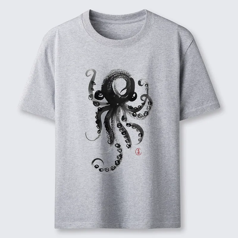 Tokyo-Tiger Japanese Ink Octopus Art Classic T-Shirt