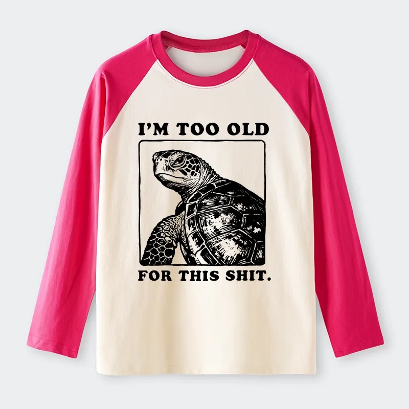Tokyo-Tiger Turtle I Quit Meme Energy Raglan Long Sleeve T-shirt