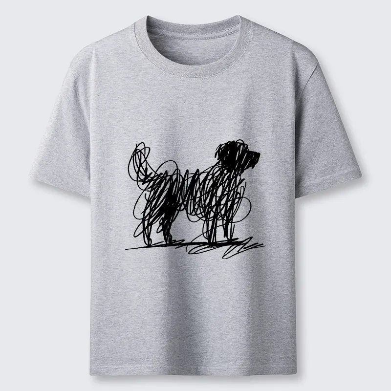 Tokyo-Tiger Scribble Dog Art Funny Vibe Classic T-Shirt