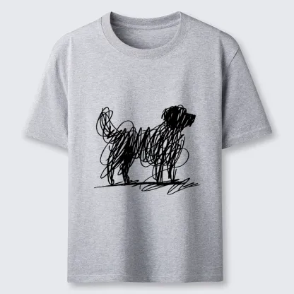 Tokyo-Tiger Scribble Dog Art Funny Vibe Classic T-Shirt