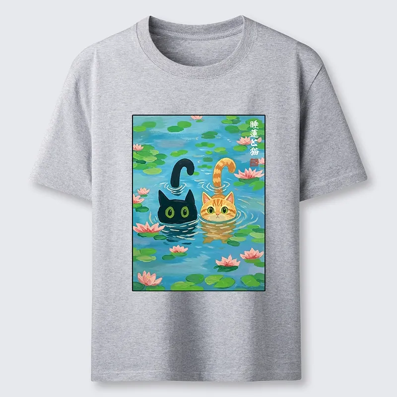 Tokyo-Tiger Cats In The Lotus Pond Classic T-Shirt
