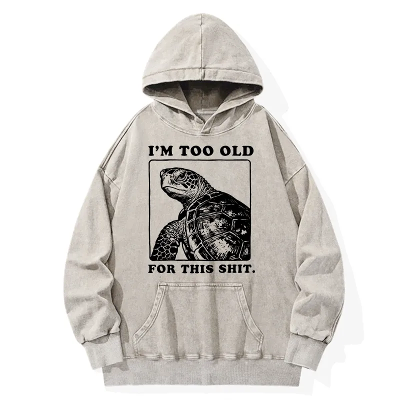 Tokyo-Tiger Turtle I Quit Meme Energy Washed Hoodie Sale