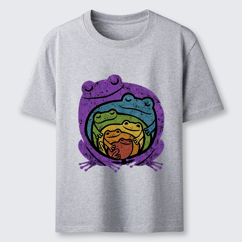 Tokyo-Tiger Rainbow Frogs Hugging Classic T-Shirt