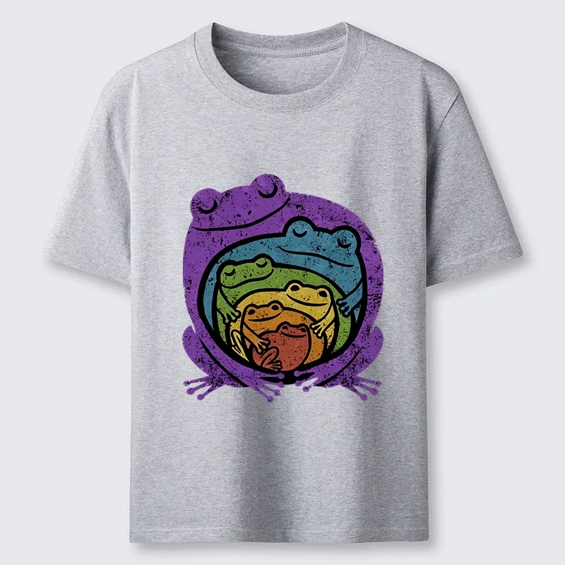 Tokyo-Tiger Rainbow Frogs Hugging Classic T-Shirt