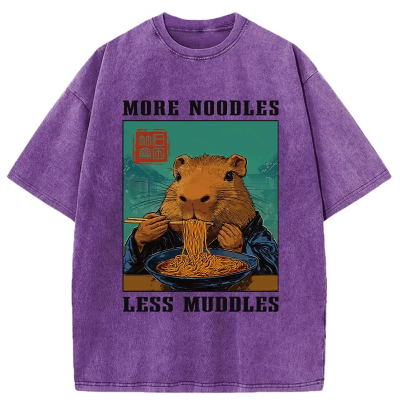Tokyo-Tiger More Noodles Less Muddles Washed T-Shirt Sale