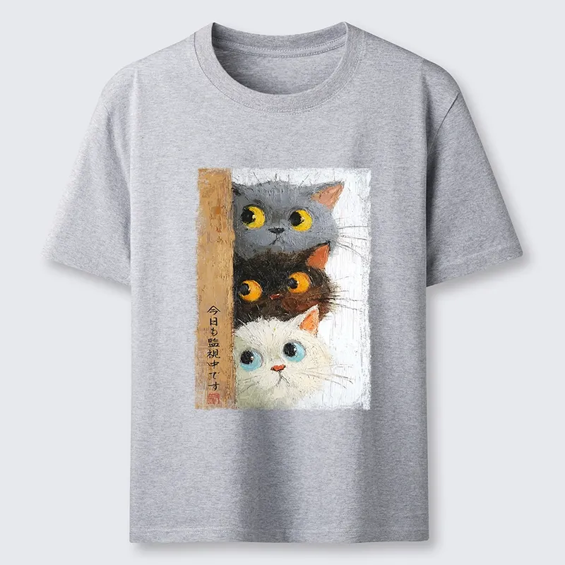 Tokyo-Tiger Three Cute Cats Watch You Classic T-Shirt