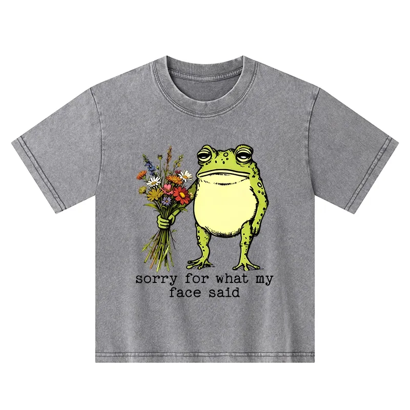 Tokyo-Tiger Frog Sorry Mode Activated Washed T-Shirt Sale