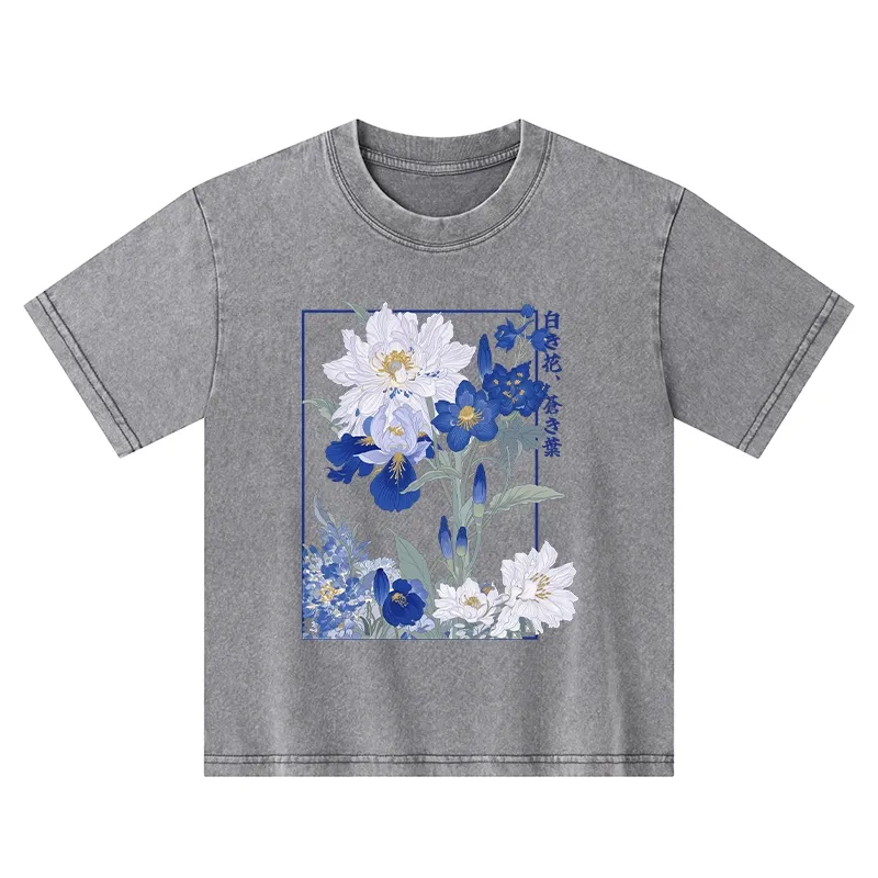 Tokyo-Tiger Blossoms Of The Firmament Kids Washed T-Shirt