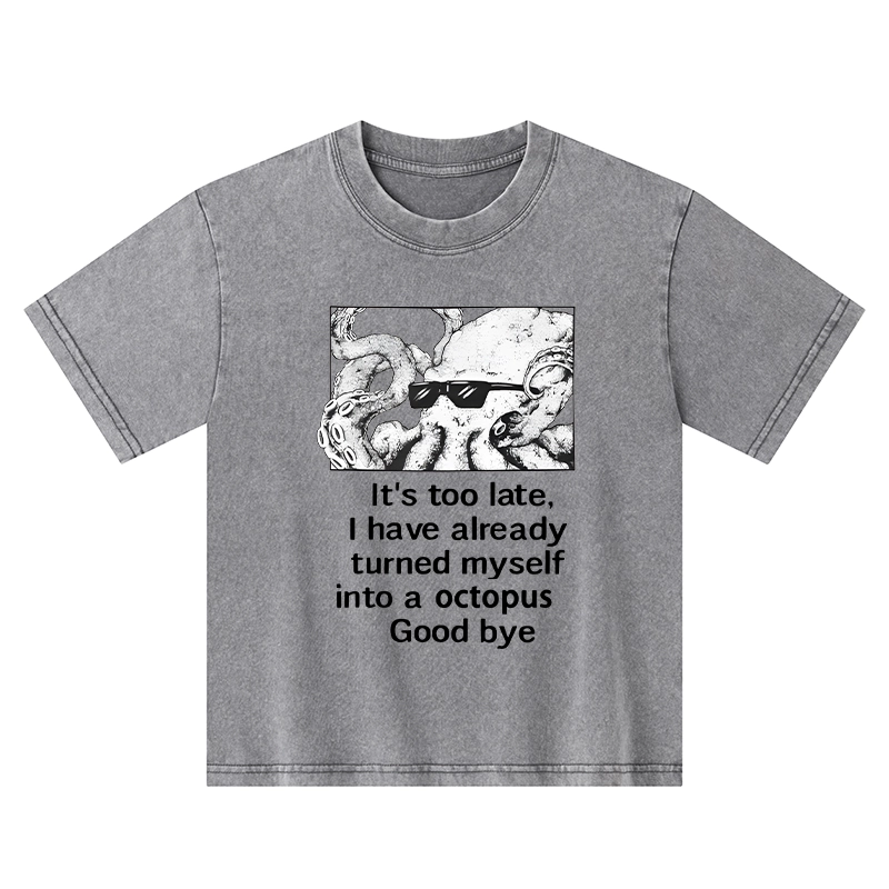 Tokyo-Tiger Octopus Meme I Disappeared Completely Kids Washed T-Shirt