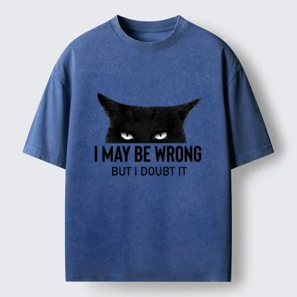 Tokyo-Tiger Confident Cat Attitude Meme Washed T-Shirt