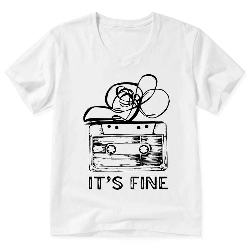 Tokyo-Tiger Cassette Fine Meme V-Neck Classic T-Shirt