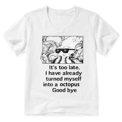 Tokyo-Tiger Octopus Meme I Disappeared Completely V-Neck Classic T-Shirt