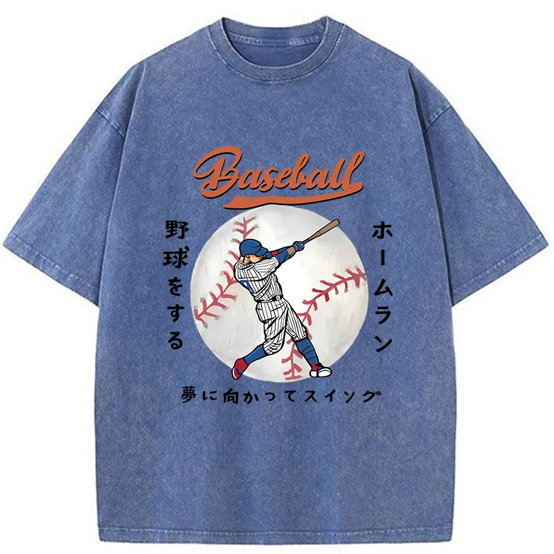 Tokyo-Tiger Japanese Baseball Washed T-Shirt