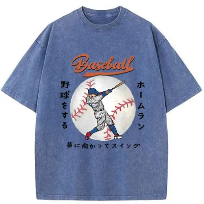 Tokyo-Tiger Japanese Baseball Washed T-Shirt