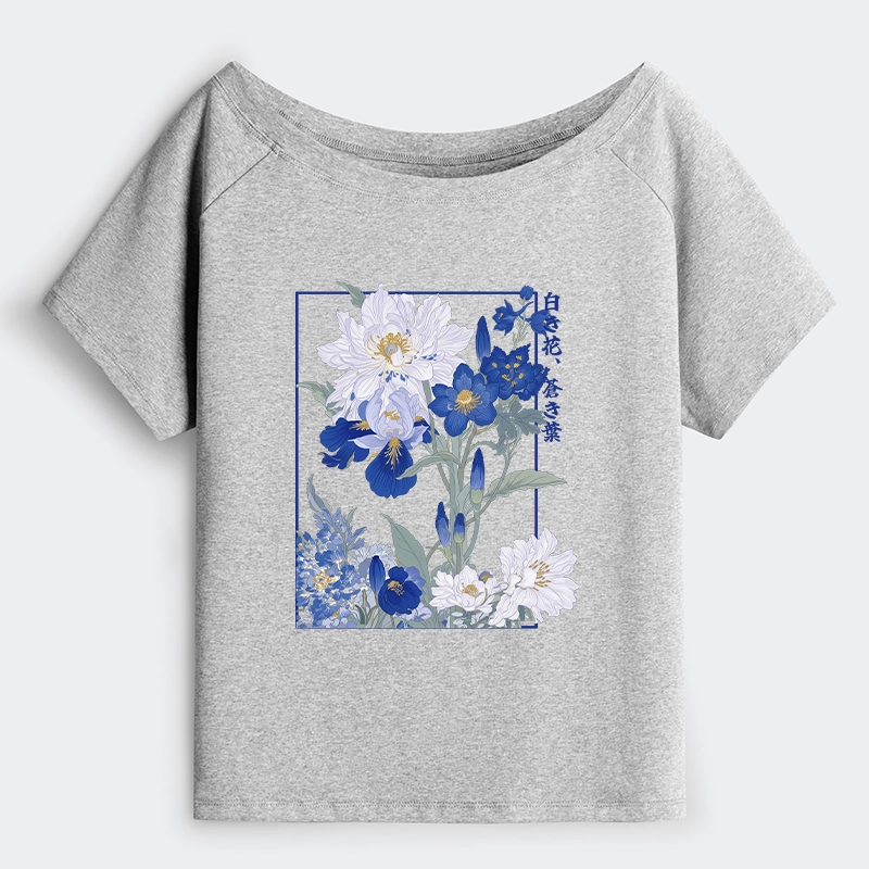 Tokyo-Tiger Blossoms Of The Firmament Off Shoulder T-Shirt