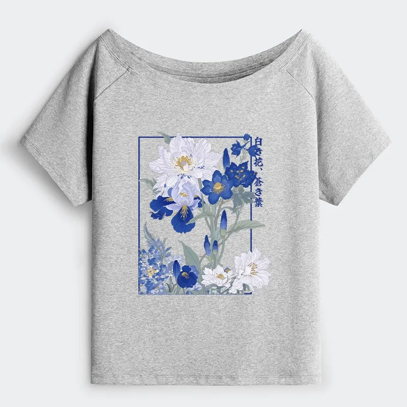 Tokyo-Tiger Blossoms Of The Firmament Off Shoulder T-Shirt