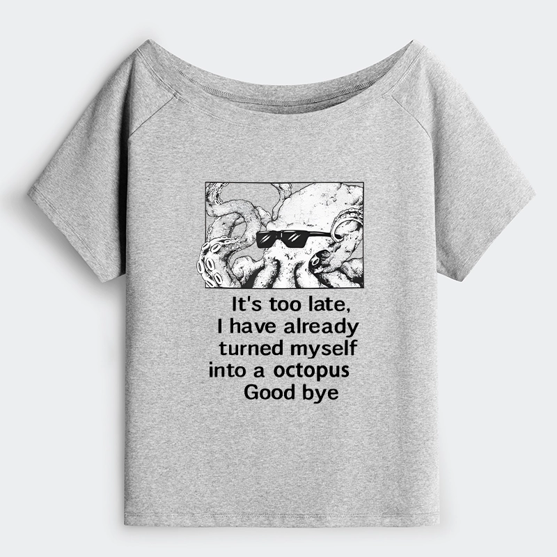 Tokyo-Tiger Octopus Meme I Disappeared Completely Off Shoulder T-Shirt