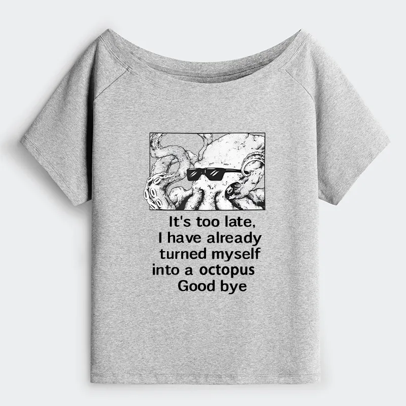 Tokyo-Tiger Octopus Meme I Disappeared Completely Off Shoulder T-Shirt
