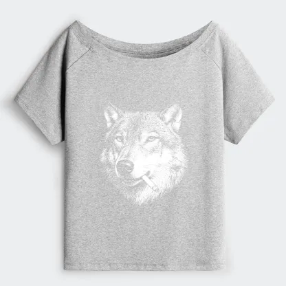 Tokyo-Tiger Cool Wolf Meme Bad Decisions Pending Shoulder T-Shirt