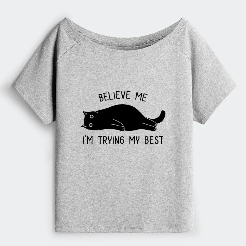 Tokyo-Tiger When Life Is Hard Nap First Off Shoulder T-Shirt