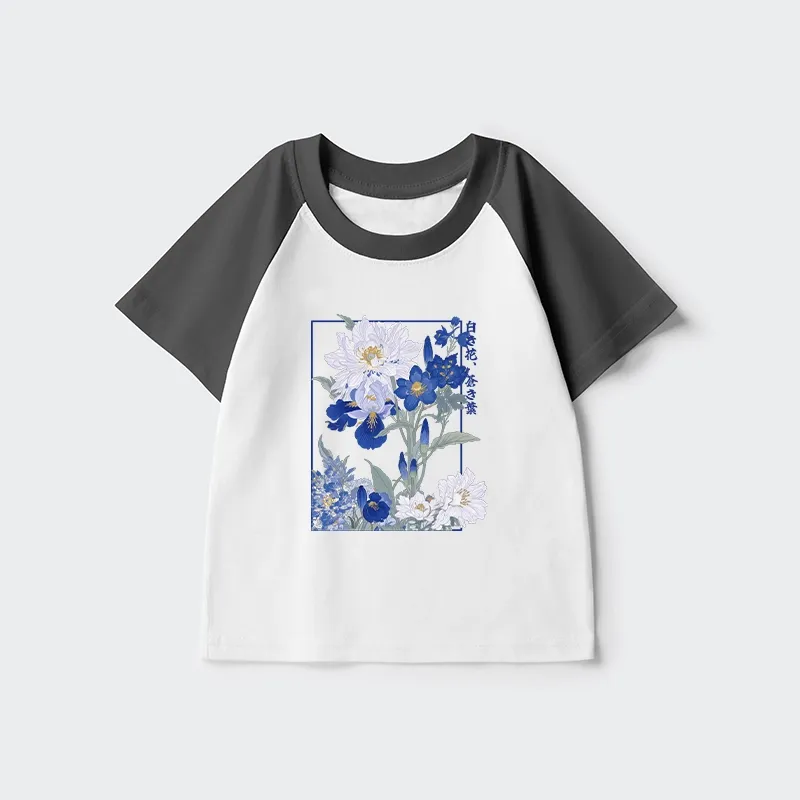 Tokyo-Tiger Blossoms Of The Firmament Kids Raglan T-shirt
