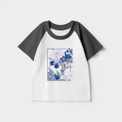 Tokyo-Tiger Blossoms Of The Firmament Kids Raglan T-shirt