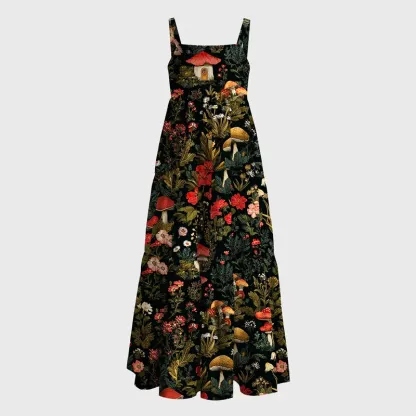 Tokyo-Tiger Enchanted Forest Mushroom Maxi Dress