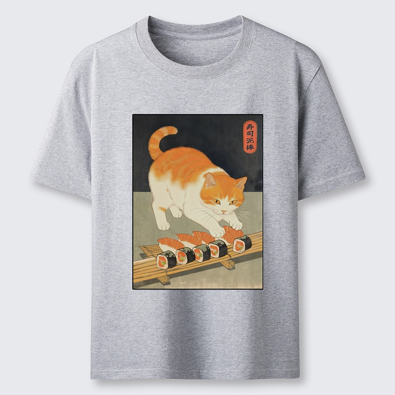 Tokyo-Tiger Cat Trying To Steal Sushi Classic T-Shirt