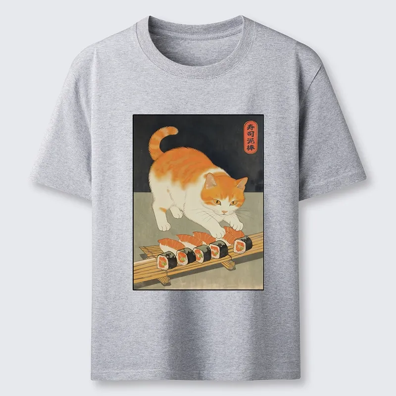 Tokyo-Tiger Cat Trying To Steal Sushi Classic T-Shirt