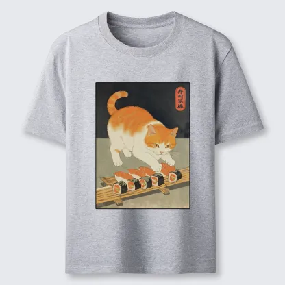 Tokyo-Tiger Cat Trying To Steal Sushi Classic T-Shirt