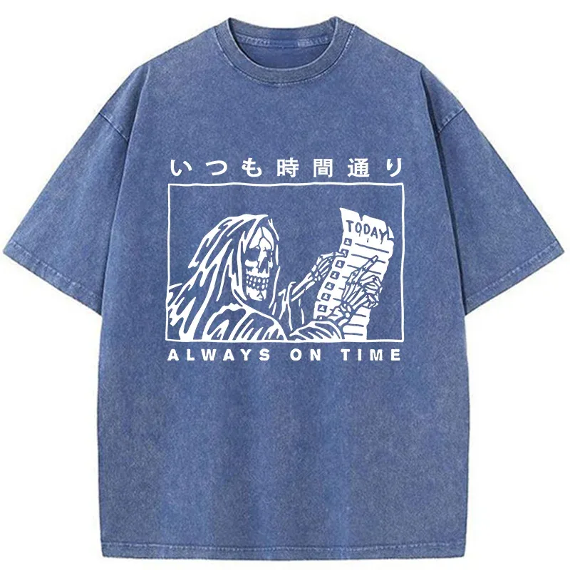 Tokyo-Tiger Punctual Skeleton Washed T-Shirt