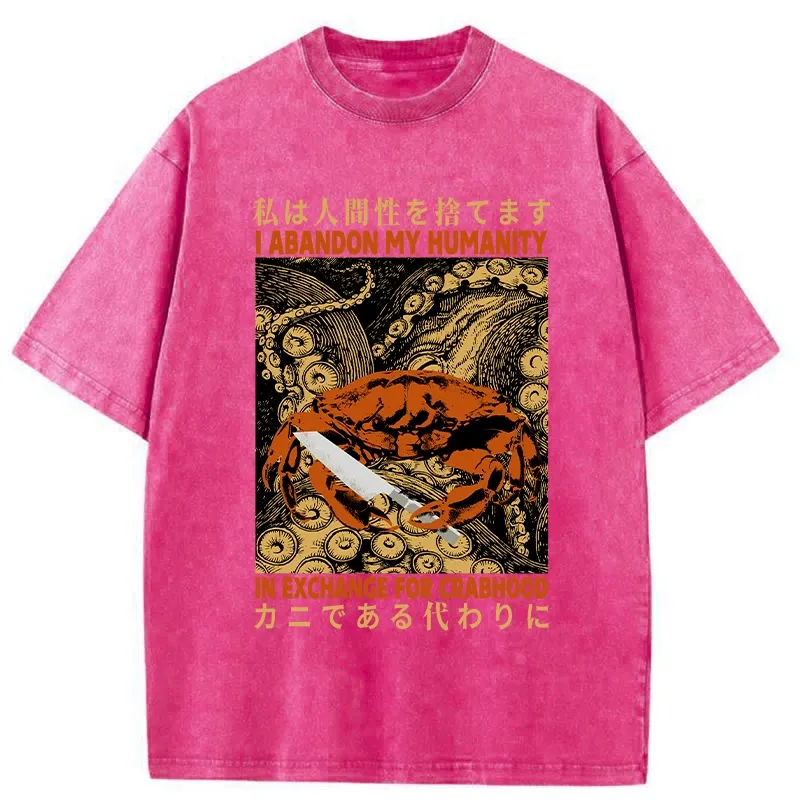 Tokyo-Tiger I Abandon My Humanity Washed T-Shirt Sale
