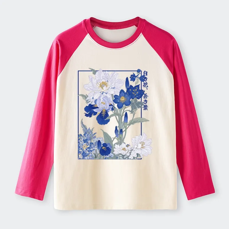 Tokyo-Tiger Blossoms Of The Firmament Raglan Long Sleeve T-shirt