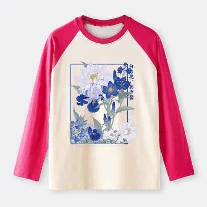 Tokyo-Tiger Blossoms Of The Firmament Raglan Long Sleeve T-shirt