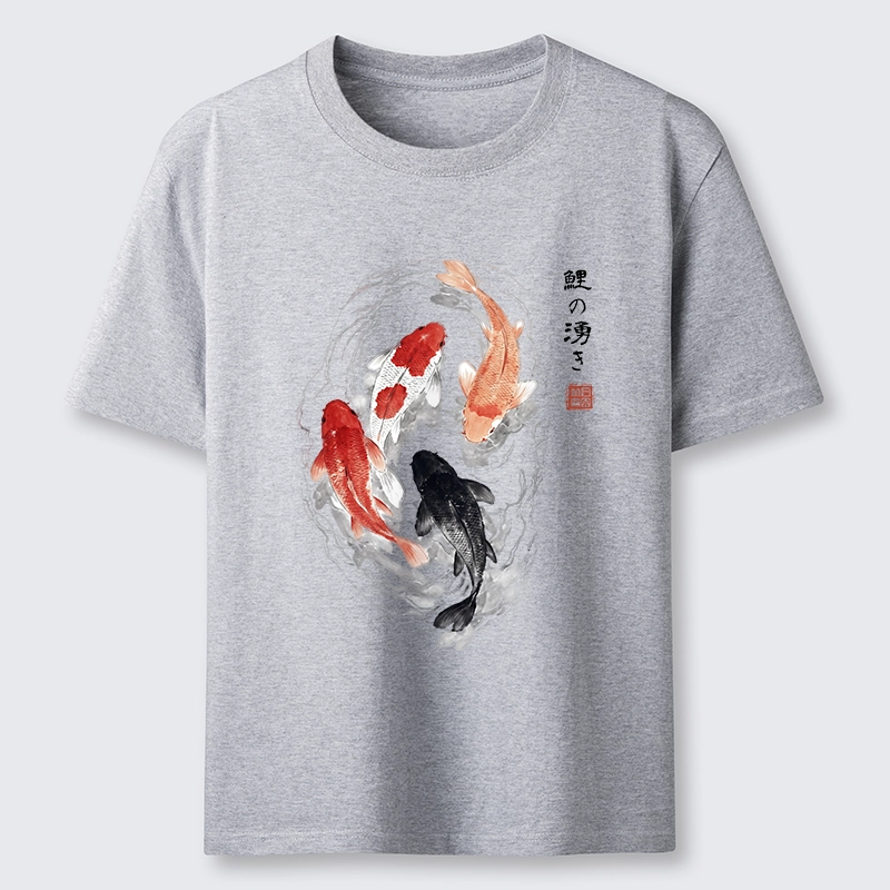 Tokyo-Tiger Koi Fish Flow In Traditional Ink Style Classic T-Shirt