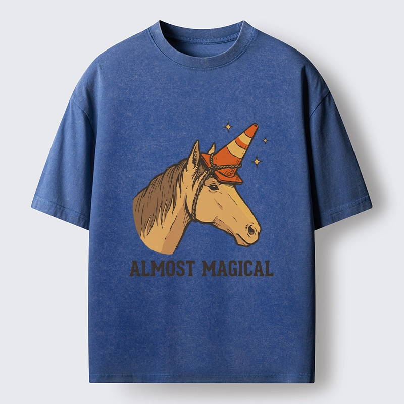 Tokyo-Tiger Silly Horse Trying To Be Magical Washed T-Shirt